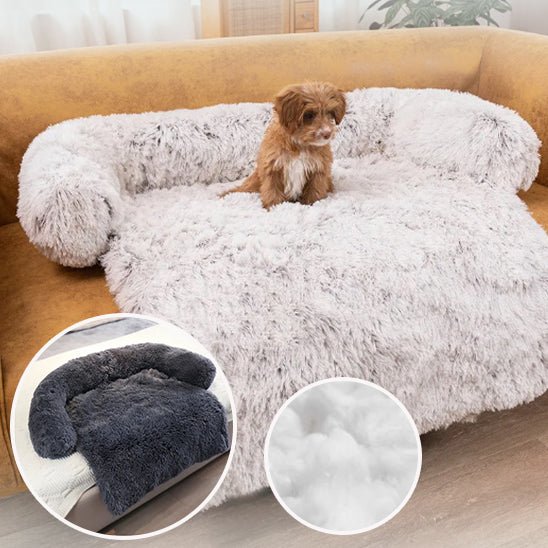 Confort ultime pour chiens en fausse fourrure | Couvre canapé douillet™ - La bande à Milou