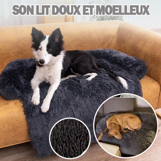 Confort ultime pour chiens en fausse fourrure | Couvre canapé douillet™ - La bande à Milou