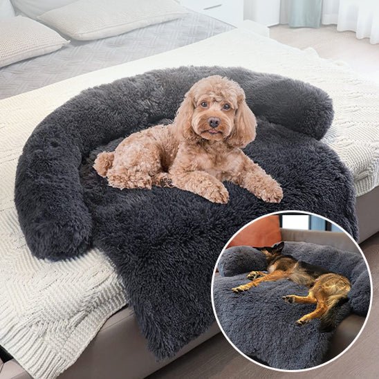 Confort ultime pour chiens en fausse fourrure | Couvre canapé douillet™ - La bande à Milou