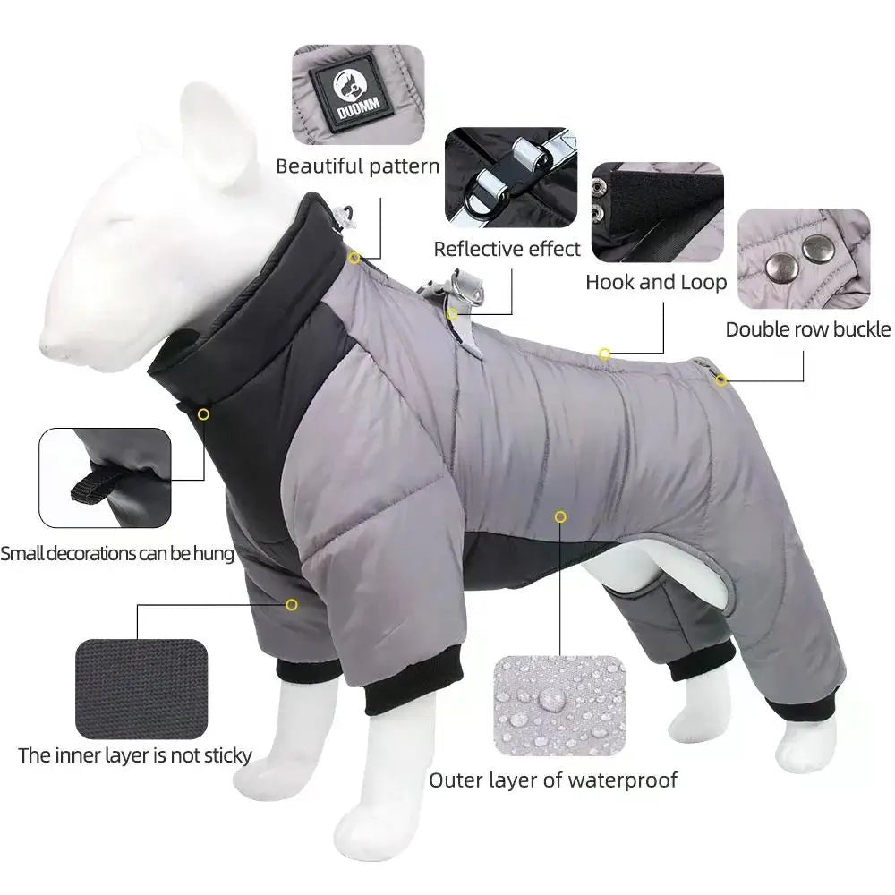 Manteau d'hiver isolant pour chiens - La bande à Milou